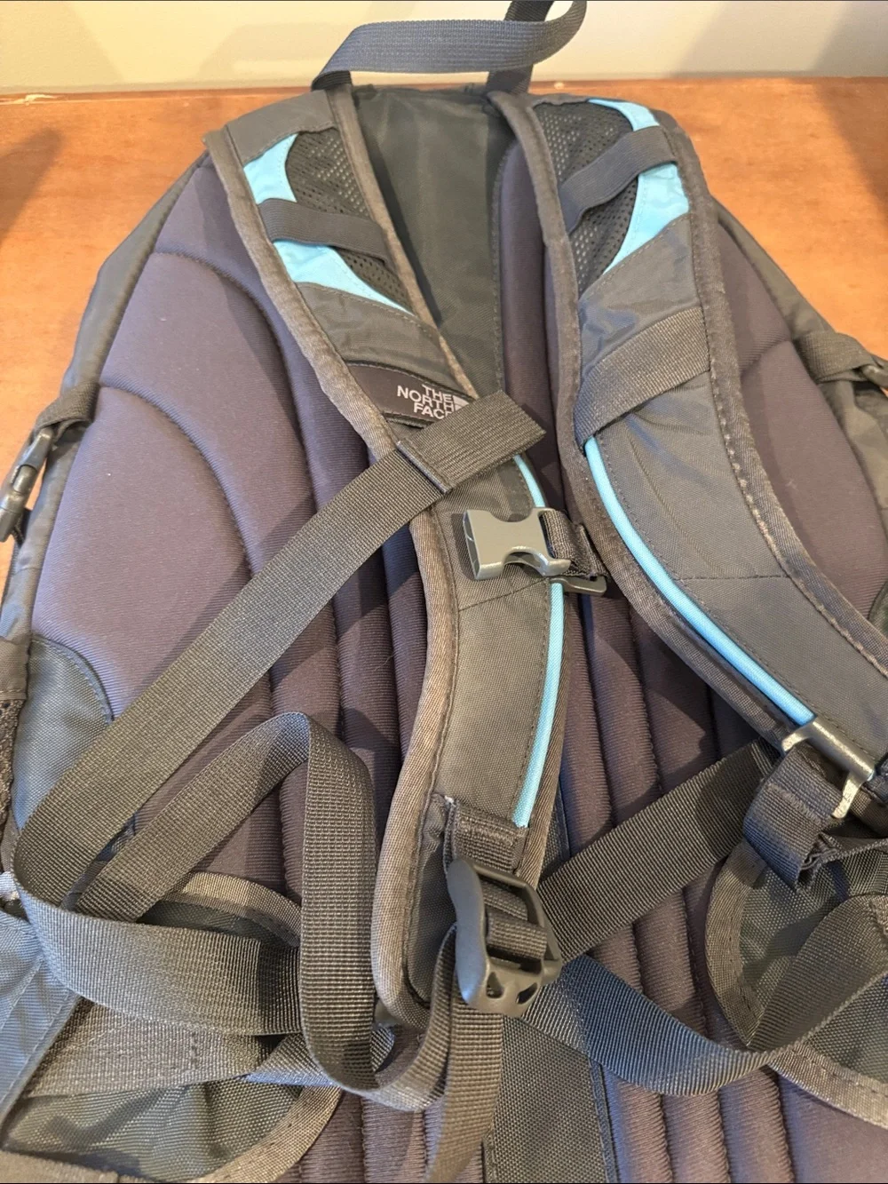 The North Face Borealis Backpack in Sky Blue and Black